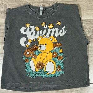 AMERICAN APPAREL TEDDY SWIMS 2025 Tour Graphic Muscle Band Tee M